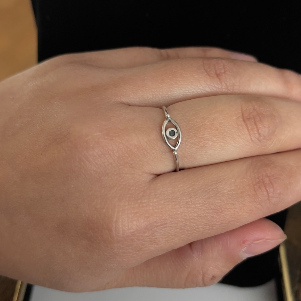 Sterling Silver Evil Eye Ring - image 5